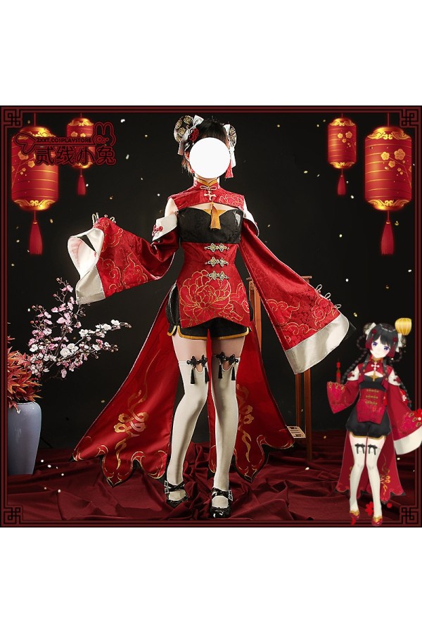 2XXT Cosplay Vtuber Tsukino Mito Hanfu Themed Outfit Cosplay Costume